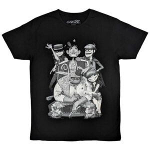 Gorillaz George Spray Black Back Print T-Shirt