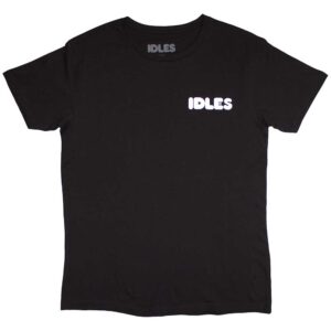 Idles Cartoon Flower Black Back Print T-Shirt