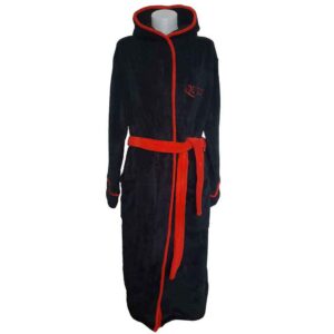 Queen Classic Crest Black Back Print Unisex Bathrobe