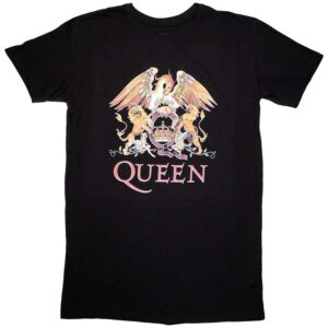 Queen Classic Crest Black Ladies T-Shirt Dress
