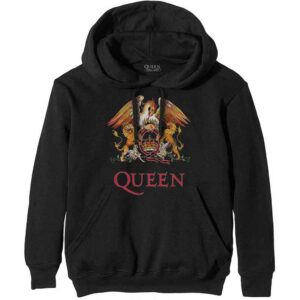 Queen Classic Crest Black Pullover Hoodie