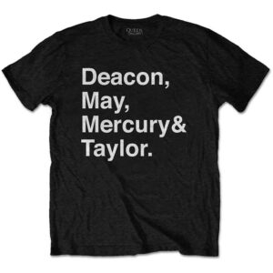 Queen Helvetica Band Black T-Shirt