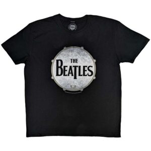 The Beatles Drum Skin Black T-Shirt