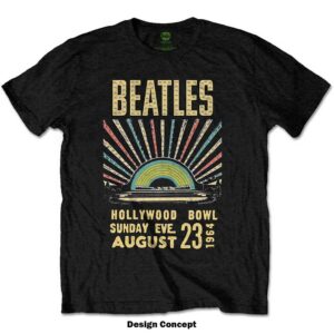 The Beatles Hollywood Bowl Crystals Black Embellished T-Shirt