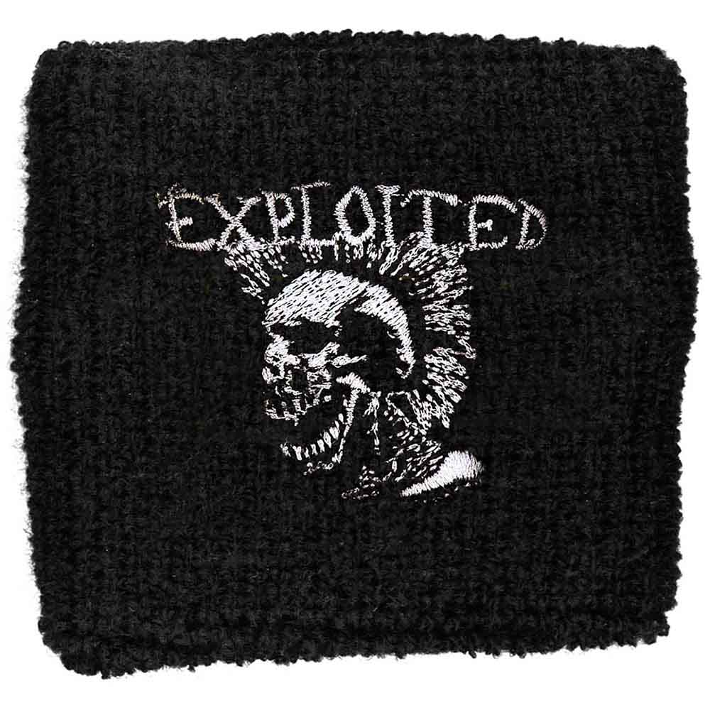 The Exploited Embroidered Wristband: Mohican Skull Embroidered Wristband